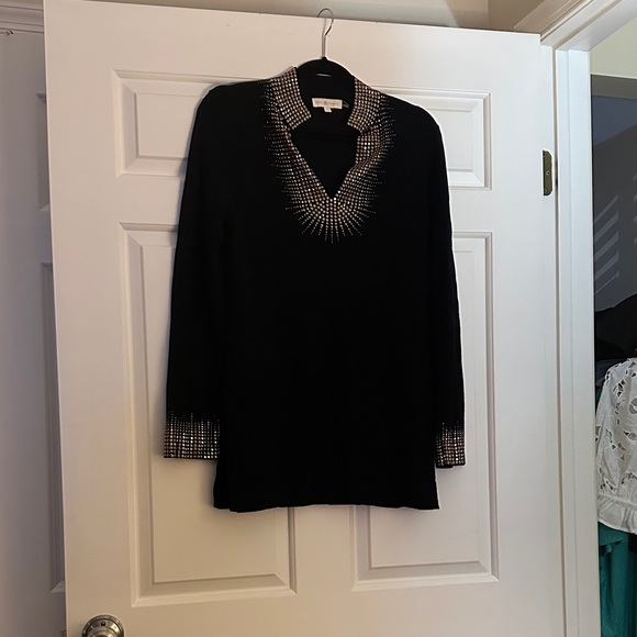 Tory Burch Tops - Tory Burch Black Sweater with Gold Studs